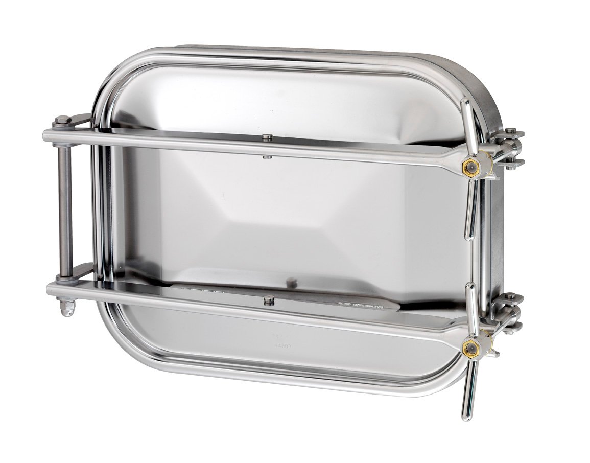 Porta retangular inox Zorzini